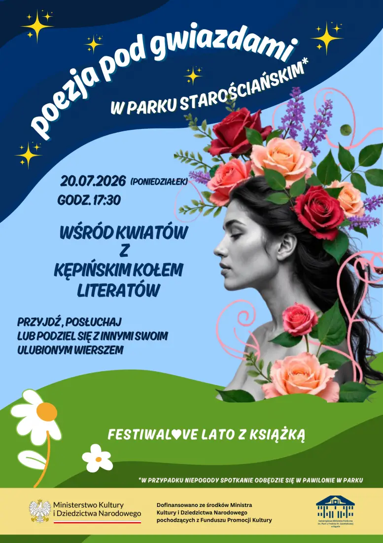 Poezja pod gwiazdami – plenerowe spotkanie literackie w Kępnie